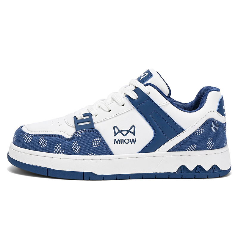 Кроссовки MIIOW Trend Party Series Skateboarding Shoes Unisex Low-top, белый/синий
