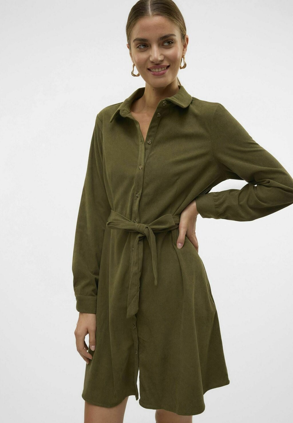 Платье-рубашка VMVILJA Vero Moda, оливковый