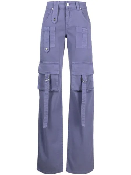 Blumarine прямые джинсы карго, фиолетовый