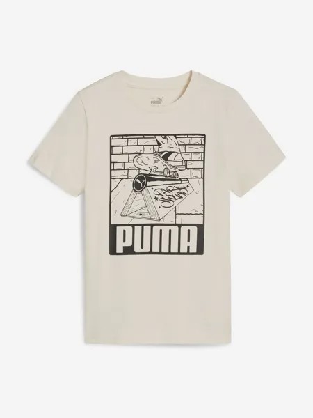 Футболка для мальчиков PUMA ESS+ Mid 90s Graphic, Бежевый