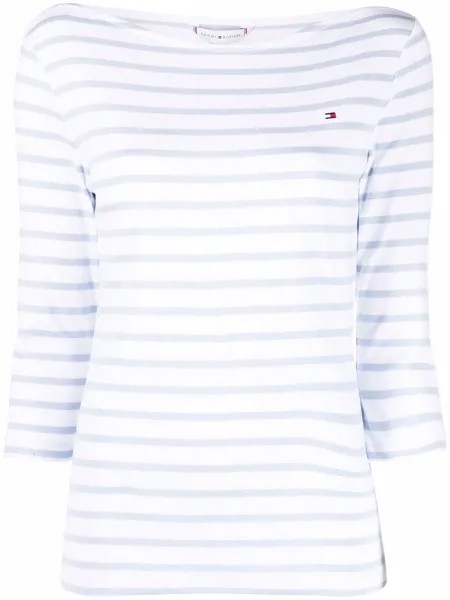 Tommy Hilfiger stripe-print boat-neck T-Shirt