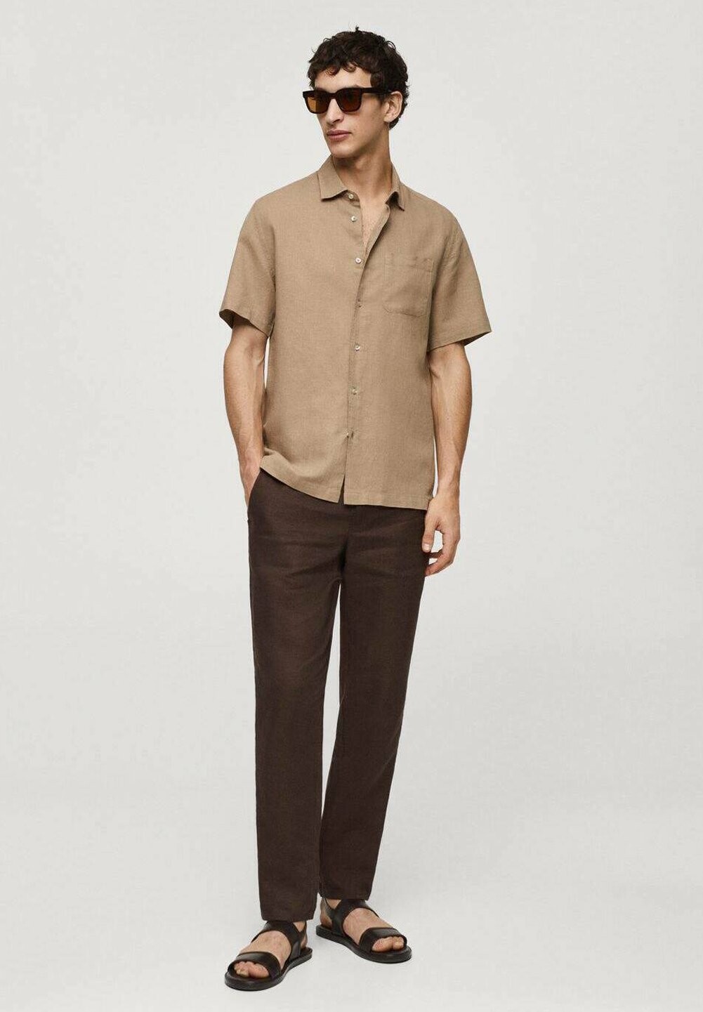 Рубашка Shirt Mango, соболь