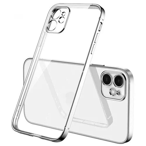Защитный чехол для Apple iPhone 14 Plus с защитой камеры силиконовый прозрачный