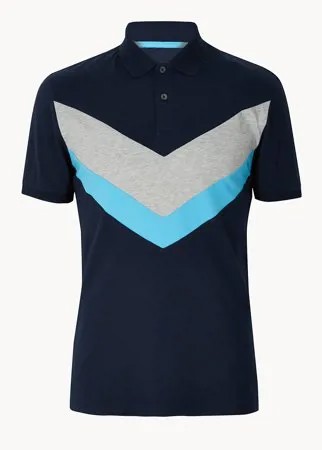 Мужская футболка-поло с яркими полосами