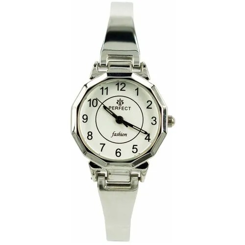 Perfect часы наручные, кварцевые, на батарейке, женские, металлический корпус, кожаный ремень, металлический браслет, с японским механизмом T048silver-белый