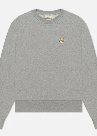 Женская толстовка Maison Kitsune Fox Head Patch Adjusted, цвет серый, размер XS