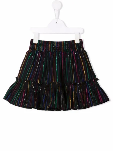 Stella McCartney Kids юбка мини с эффектом металлик и оборками
