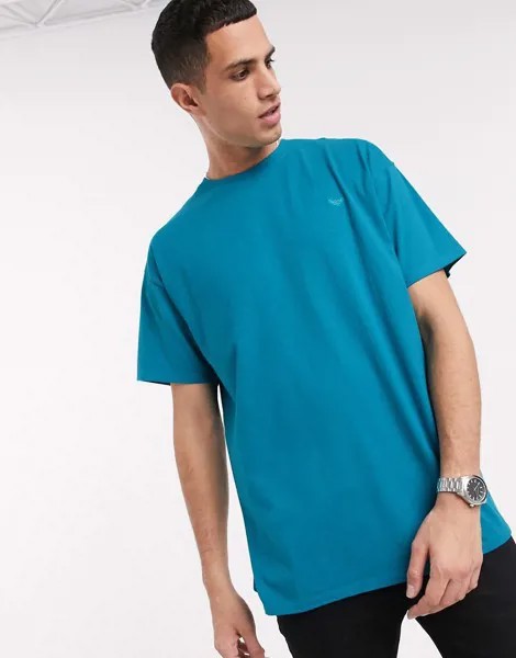 Синяя oversized-футболка из органического хлопка Threadbare-Голубой