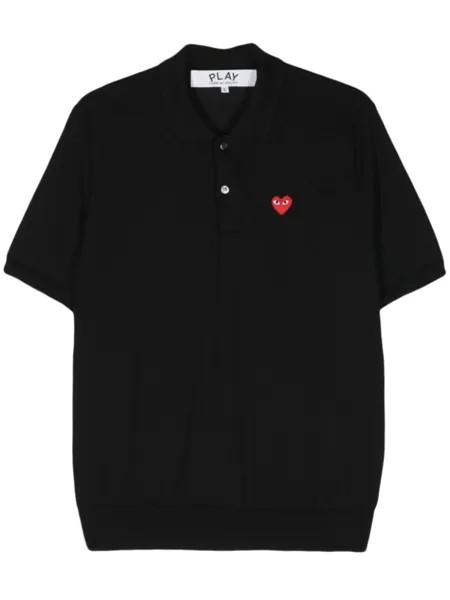 Comme Des Garçons Play шерстяная рубашка поло с нашивкой, черный