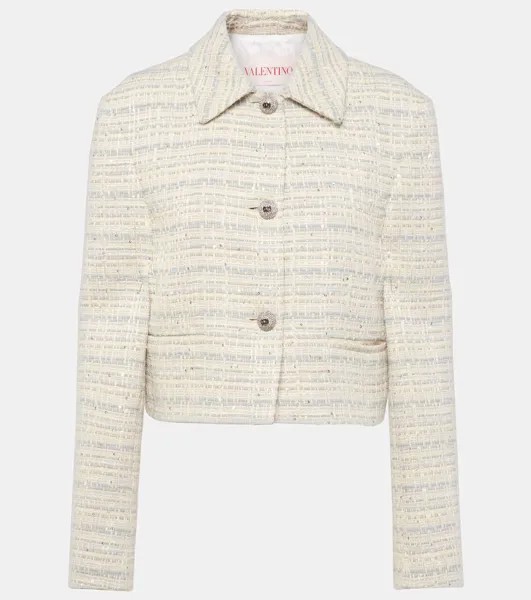Куртка Mossi из хлопковой смеси Valentino, цвет avorio/grey blue