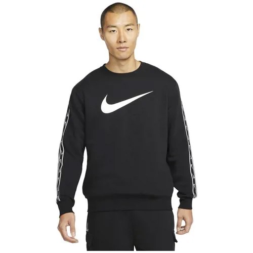 Свитшот NIKE, силуэт прямой, размер XL, черный
