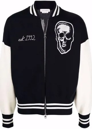 Alexander McQueen бомбер с принтом Skull