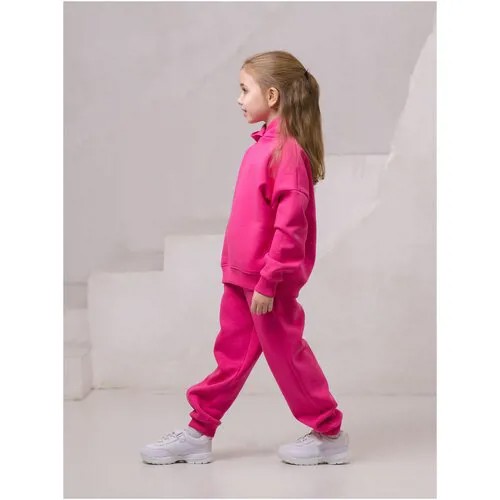 Комплект одежды Глория Трикотаж, худи и брюки, спортивный стиль, размер 38, розовый