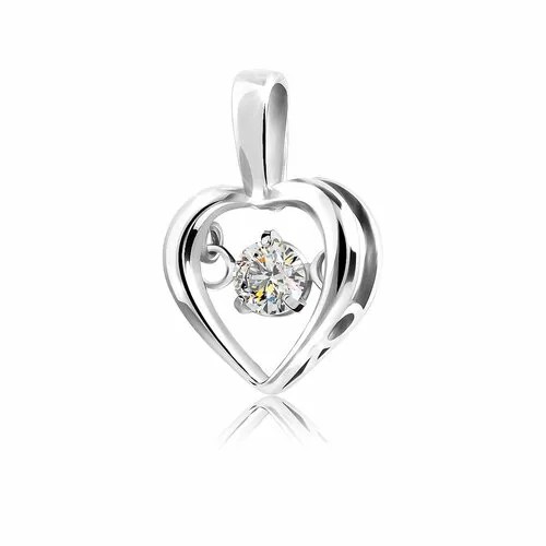 Подвеска VALTERA, серебро, 925 проба, фианит, серебристый