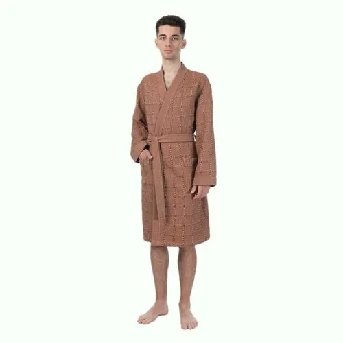 Халат  Cleanelly, размер 48, коричневый