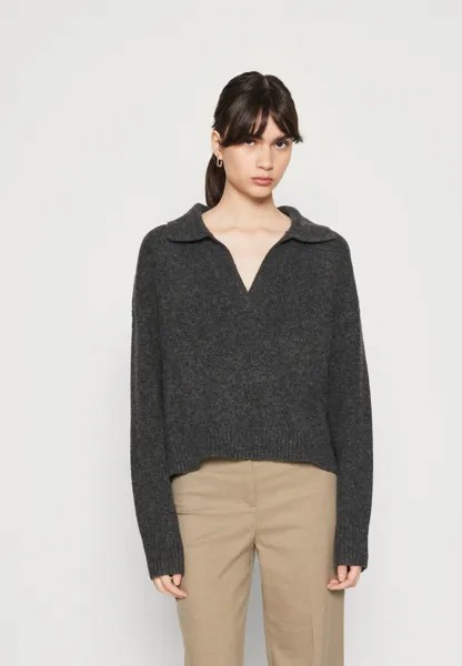 Свитер Ivy Collar Sweater Monki, цвет melange dark grey