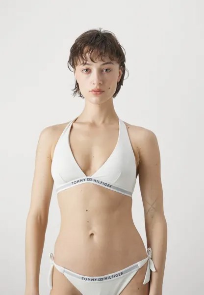Верх бикини Tonal Logo Striangle Fixed Tommy Hilfiger, кремовый