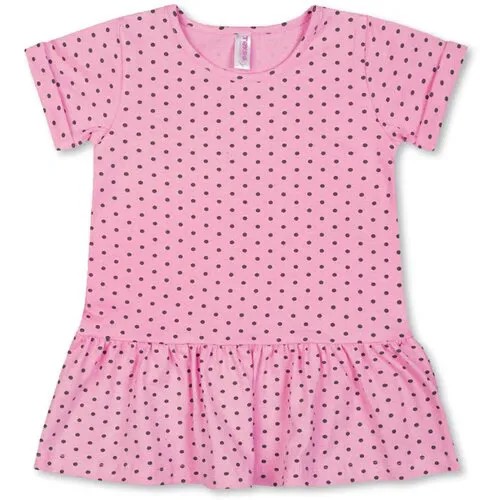 Платье TAKRO, хлопок, в горошек, размер 110, розовый