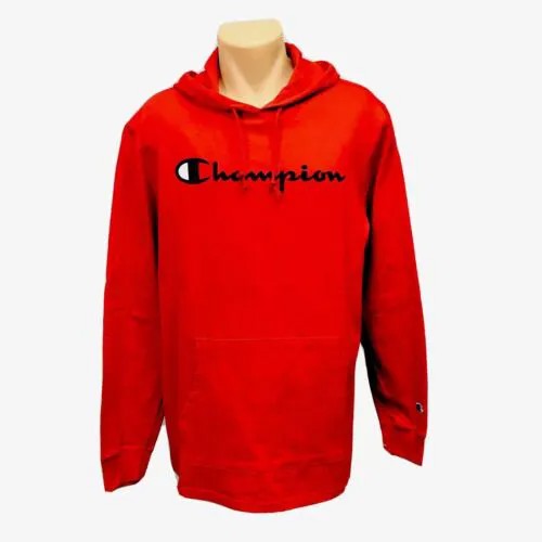 Пуловер с логотипом Champion (мужской размер L) Легкая спортивная толстовка с капюшоном