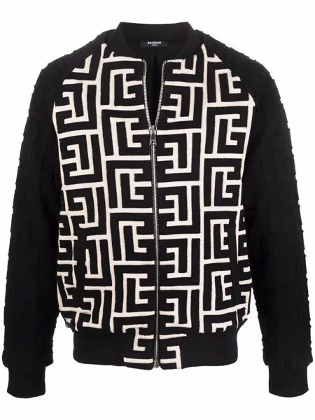 Balmain бомбер с монограммой