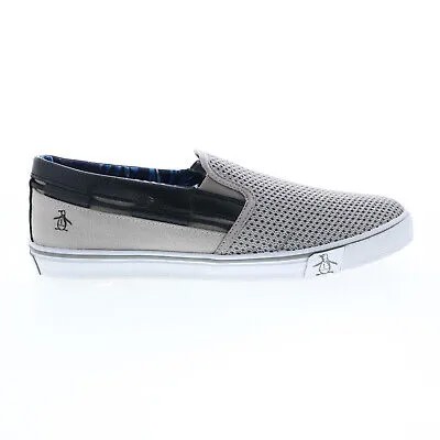 Оригинальные кроссовки Penguin Barrow Slip On PG00040 Mens Grey Lifestyle Sneakers Shoes