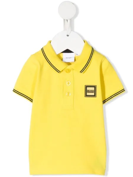 BOSS Kidswear рубашка поло с нашивкой-логотипом