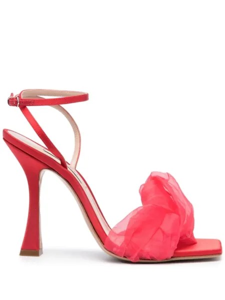 Casadei атласные босоножки Geraldine Helen, красный