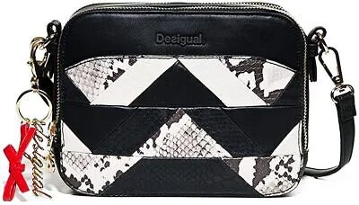 Женская сумка через плечо Desigual со змеиной нашивкой Jasper, черная, один размер