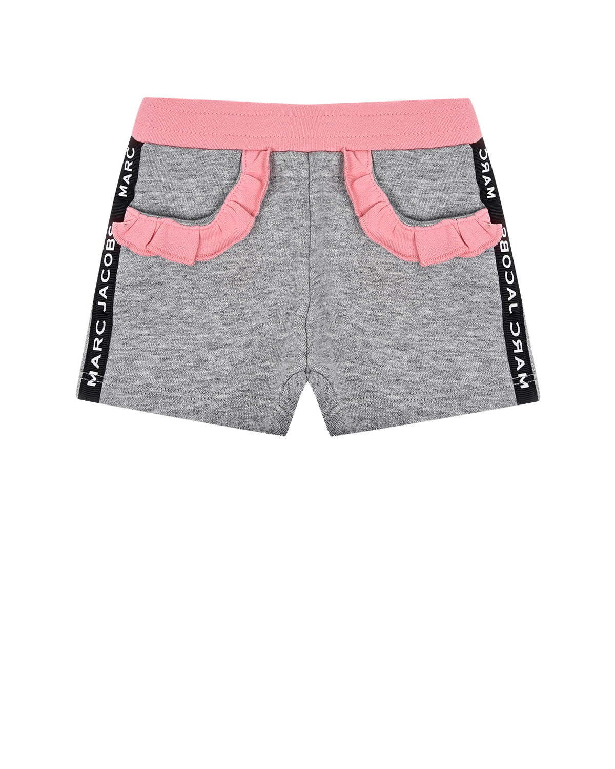 Серые шорты с розовыми рюшами Little Marc Jacobs детские