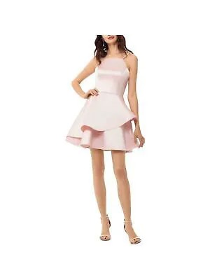 Женское розовое мини-платье на бретельках BETSY - ADAM + расклешенное праздничное платье. Размер: 10
