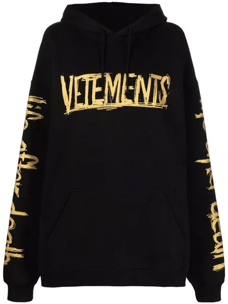 VETEMENTS худи оверсайз с логотипом
