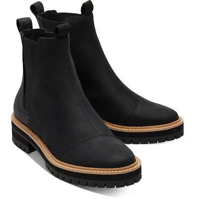 Женские черные кожаные ботинки челси Toms Dakota 9.5 Medium (B,M) BHFO 5457