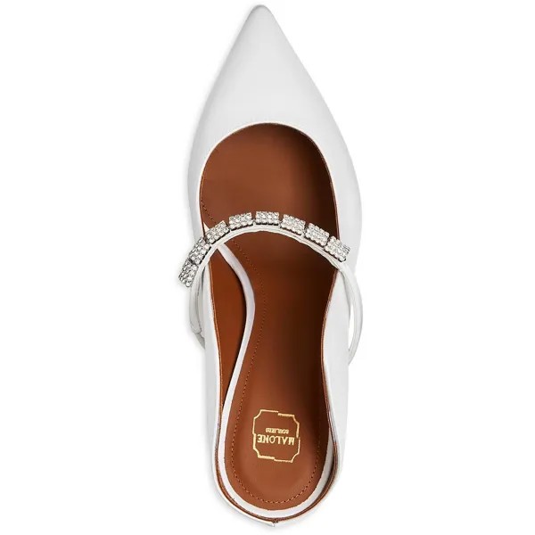 BELLA CRYSTAL Женские атласные туфли Malone Souliers, цвет White White