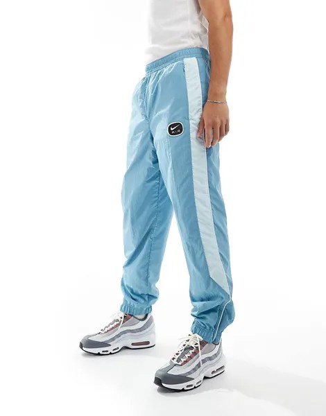 Голубые тканые джоггеры Nike Swoosh Air