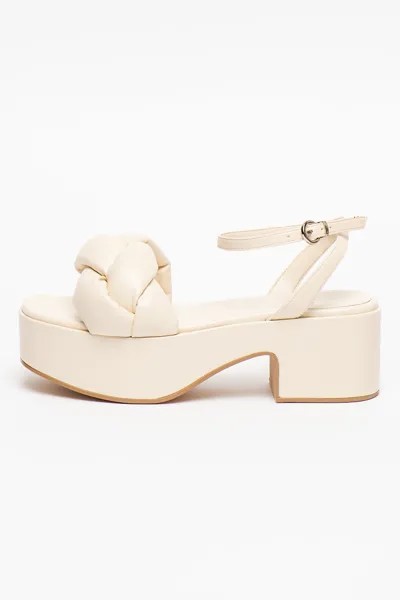 Сандалии стеганые Плетеные из экокожи Jeffrey Campbell, белый