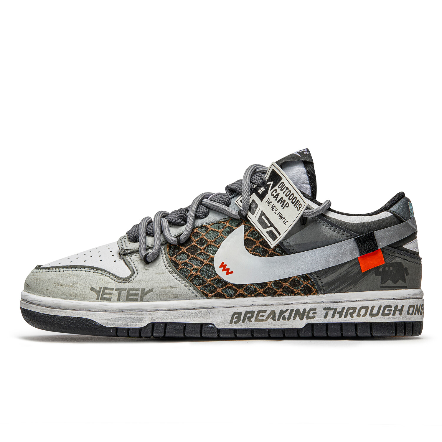 Кроссовки Nike Dunk Skateboarding Shoes Unisex Low-top Grey/green, зеленый