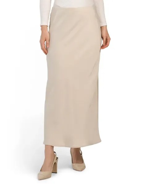 Атласная юбка-комбинация Rachel Zoe, цвет Almond