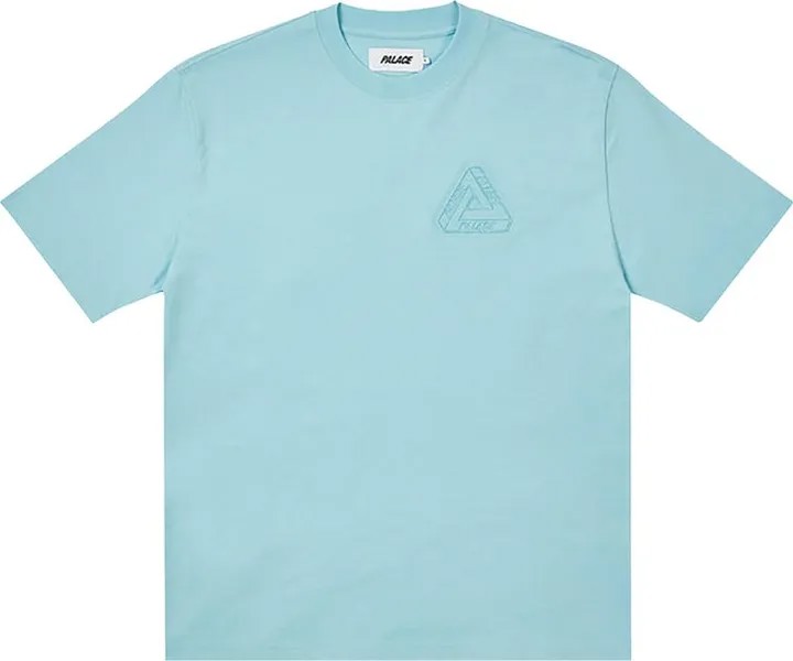 Футболка Palace Tri-Ferg Embossed T-Shirt 'Light Blue', синий