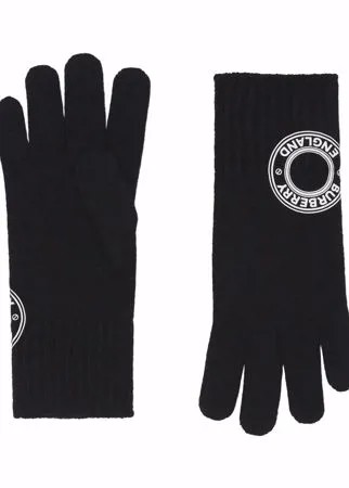 Burberry перчатки с нашивкой-логотипом
