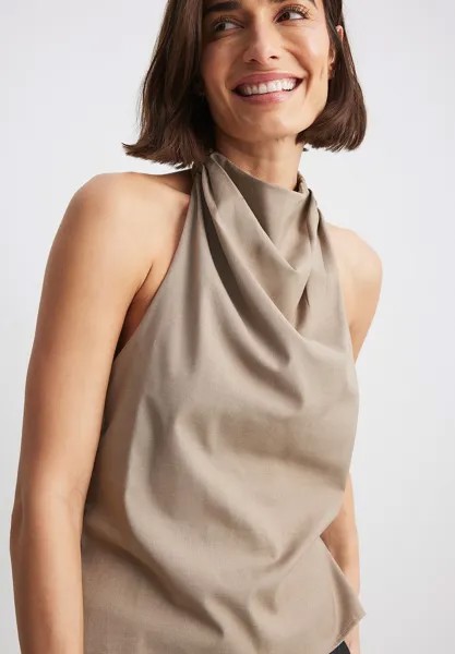 Топ DRAPIERTES NECKHOLDER NA-KD, цвет beige