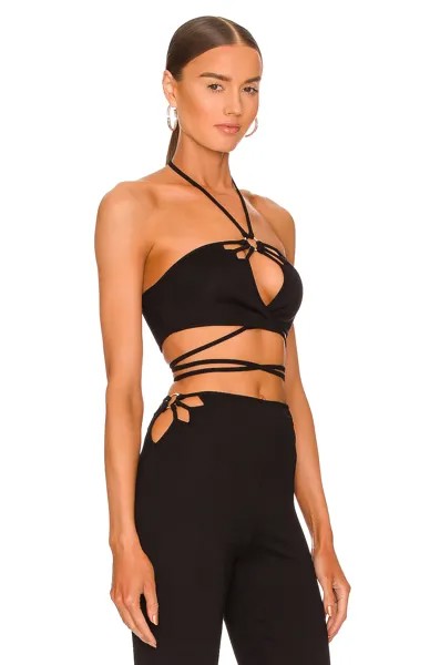 Топ h:ours Olivia Crop, черный
