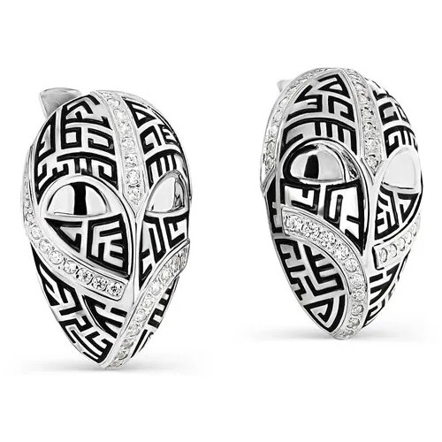 Серьги KABAROVSKY, серебро, 925 проба, фианит