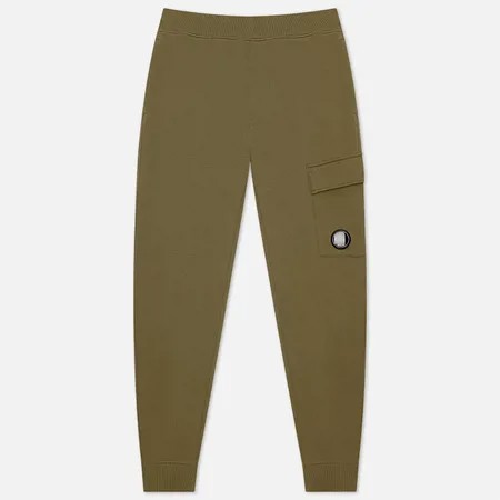 Мужские брюки C.P. Company Diagonal Raised Fleece, цвет зелёный, размер M