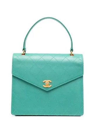 Chanel Pre-Owned стеганая сумка-тоут 1998-го года с логотипом CC