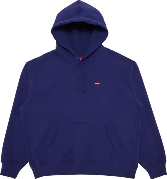 Толстовка Supreme Small Box Hooded 'Washed Navy', синий