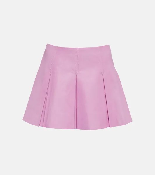 Кожаная мини-юбка Surya со складками STOULS, розовый