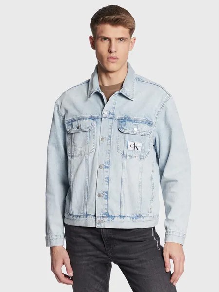 Джинсовая куртка стандартного кроя Calvin Klein, синий