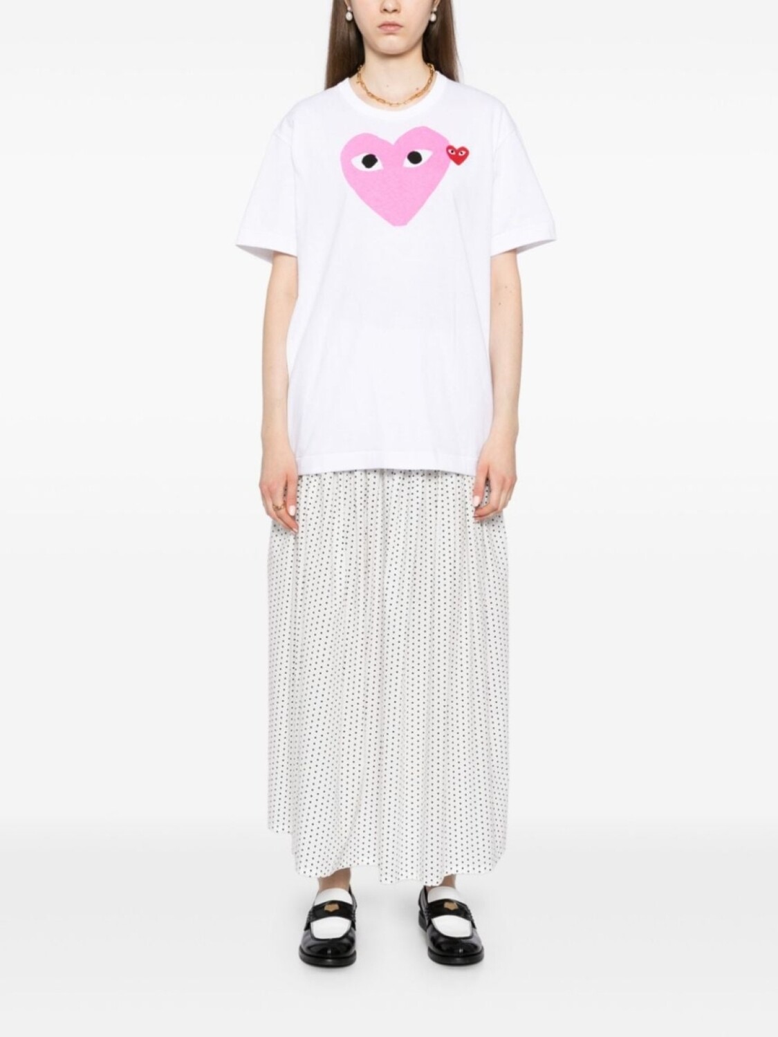 Comme Des Garçons Play футболка с принтом в виде сердца, белый