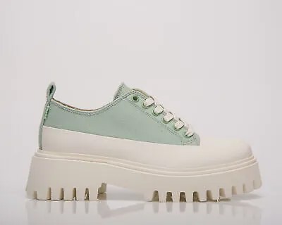 Женские парусиновые ботинки BRONX Groov-Y на шнуровке, зеленый шалфей, повседневная обувь для образа жизни, ботинки