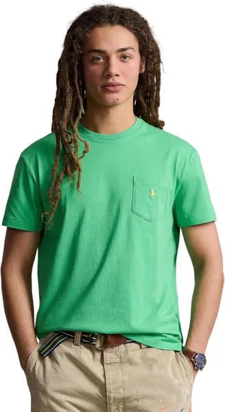 Футболка Polo Ralph Lauren Classic Fit Jersey Pocket T-Shirt, цвет Green 4